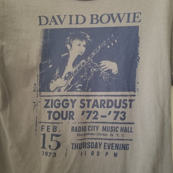 David Bowie Ziggy Stardust Shirt Mens Small S W/TAG Port & Company Feb 15, 1973 - Picture 4 of 8